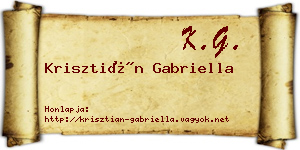 Krisztián Gabriella névjegykártya